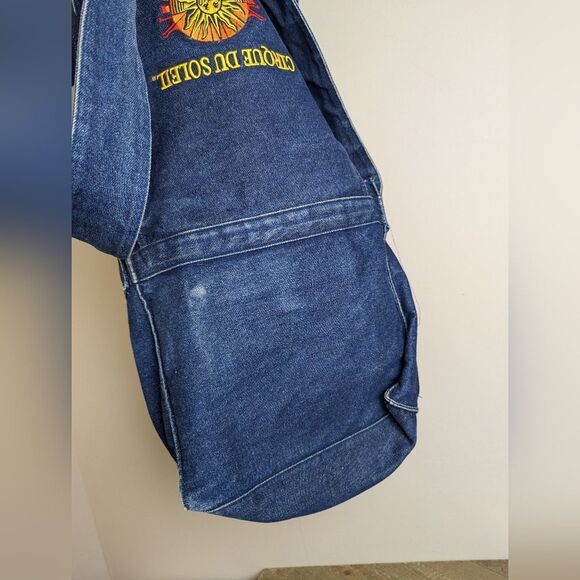Cirque du Soleil Denim Shoulder Bag with Embroidered Sun Logo - Vintage Crossbod - Picture 7 of 7